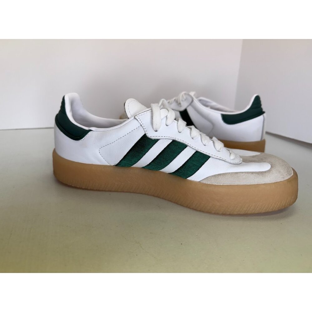 Adidas Sambae Womens Size 9.5 Cloud White Collegiate Green Gum ID0440